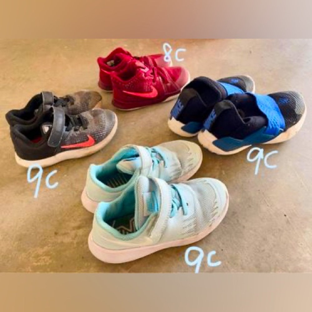 4 pairs of Nike toddler sneakers